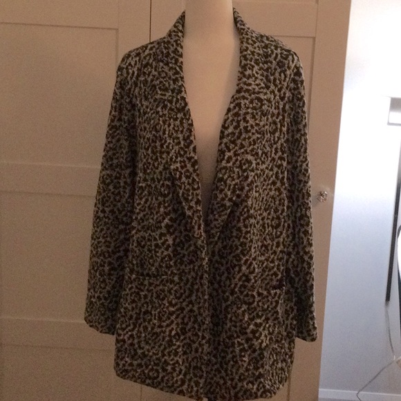 Knit cheetah print blazer - Picture 1 of 5